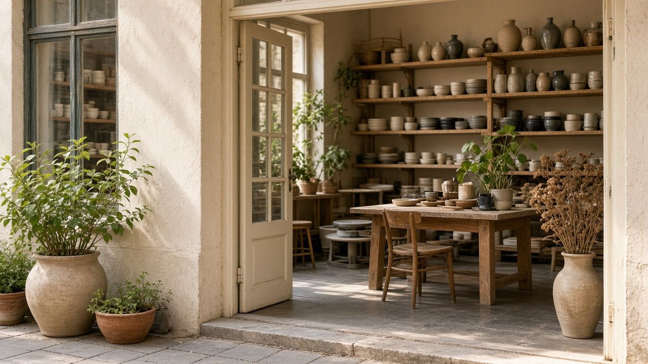 Ceramics studio / workshops / small shop workspace at Studio Donatzeoli
